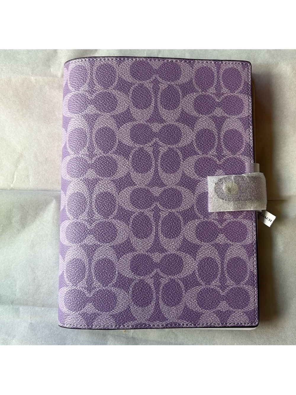 💜📚💜 COACH PURPLE NOTEBOOK IN SIGNATURE CANVAS 💜📚💜 NWT 💜📚💜